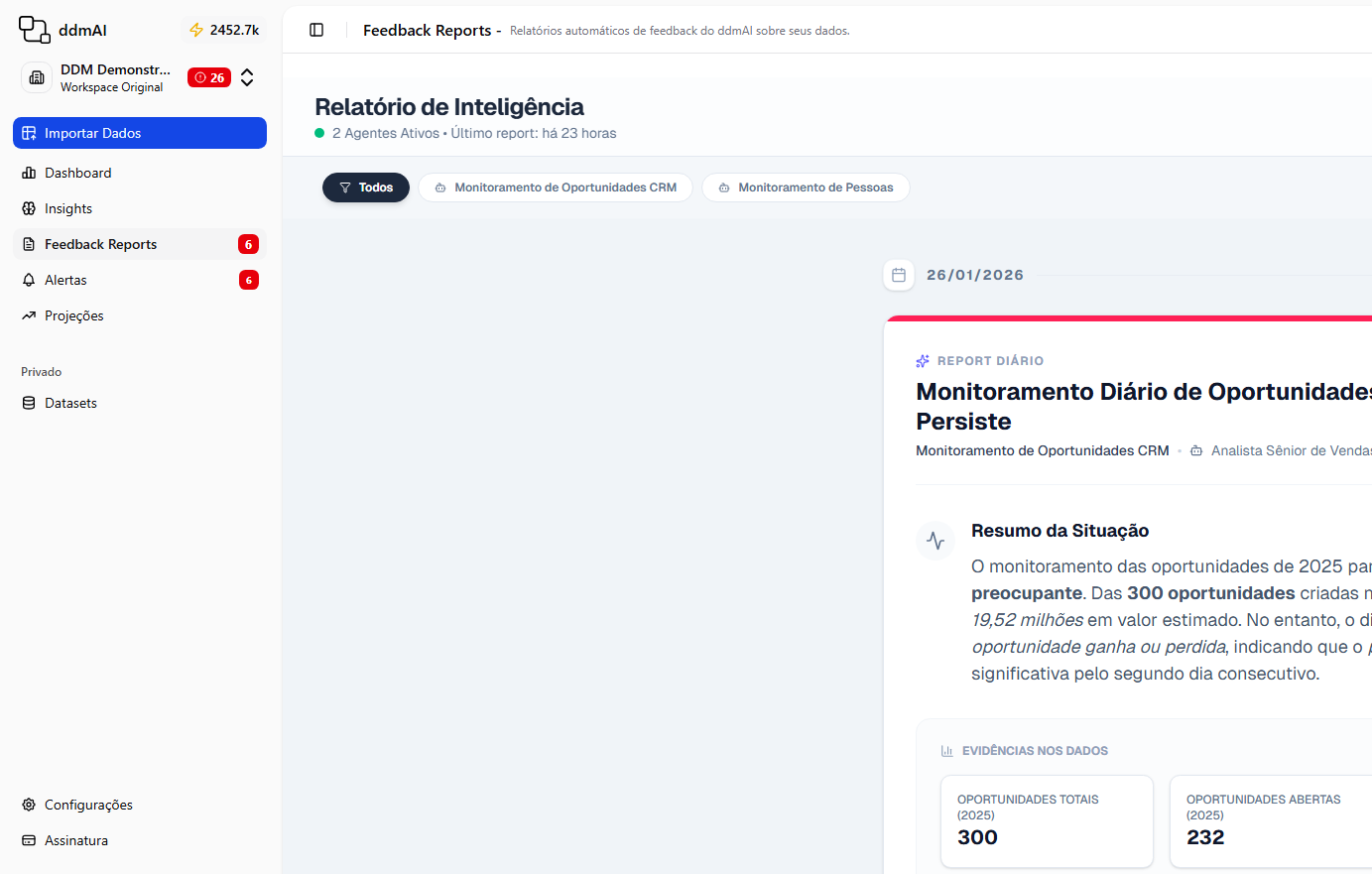 DDM Dashboard de Insights